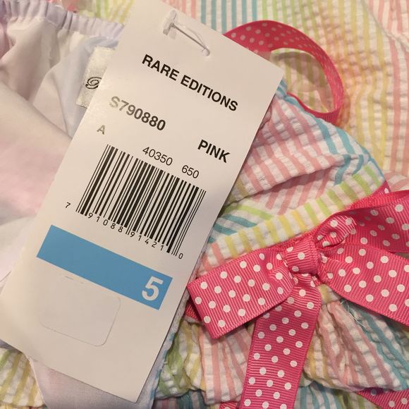 Rare Editions Unicorn Seersucker Sundress Dress - Picture 4 of 5